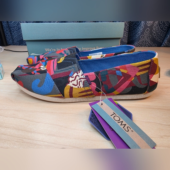 Toms Liberty Fabric Alpargata Liberty Fabric & Print Slip-On Size 9 LE - Picture 4 of 16